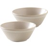 Mino Pottery Albee 105 Pack Bowl, Beige, Set of 2