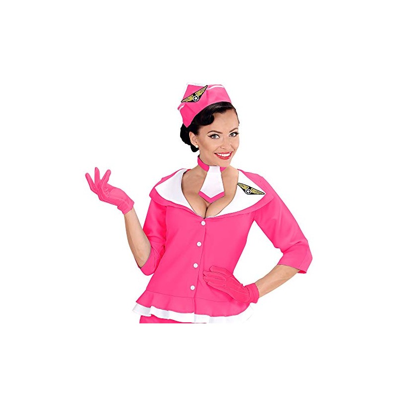 Short Pink Short Spandex & Velvet Gloves for Fancy Dress