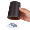Gesserit Felt Lined PU Leather Dice Cups Set, 6 Quiet
