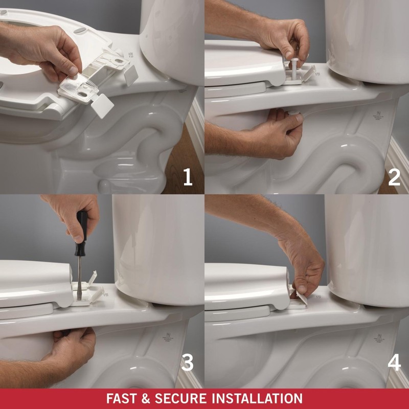 DELTA FAUCET 800903-WH Morgan Round Front Standard Close Toilet Seat
