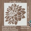 Large 12x12 Inch Dahlia Stencil for Painting on Wood, Canvas,
