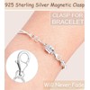 Dailyacc 925 Silver Lobster Magnetic Necklace Clasps and Closures Safety