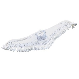PUFFSHARK Owl Scarf Shawl, Owl Knitted scarves, Scarfs for Women White Reversible Print, Womens Warm Long Shawl Winter Wraps Imitate Bird Wing Feather (78.47 * 19.11)