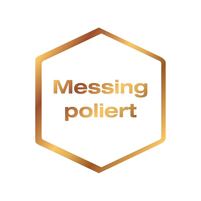 Gedotec Screw-on Brass Hinge, Polished, Steel, Cranked Door Hinge for