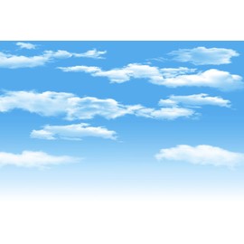 AOFOTO 9x6ft Blue Sky White Cloud Backdrops Sunny Sky Photo Shoot Background for Photography Kids Newborn Baby Shower 1st Birthday Party Decorations Banner Artistic Portrait Photo Video Studio Props