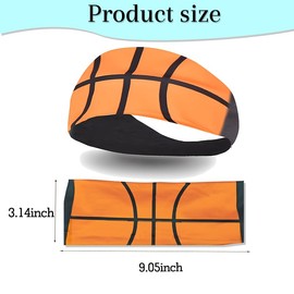 Basketball Headbands for Women Wide Sports Basketball Sweatbands Basket Ball Headband Non Slip Hair Bands Warp Running Cycling Yoga Workout Hairband Headbands Hair Accessories