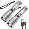 Ciwuzxs 2 Pack Flashlight High Lumens Rechargeable, 5000 Lumen Super