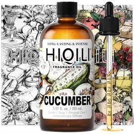 HIQILI Cucumber Fragrance Oil for Diffuser Use, Fresh Scents for DIY Soap, Body Spray, Candle Supplies for Candle Making - 5.07 Fl Oz