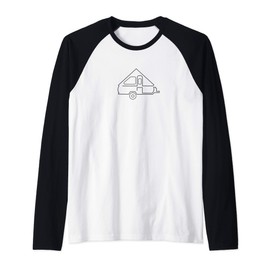 Aliner Travel Trailer A-frame Camper Raglan Baseball Tee