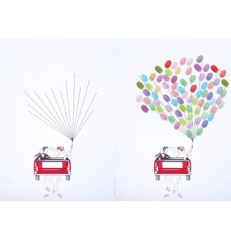 Fdit Fingerprint Guest Book Fingerprint Tree Canvas Creative DIY Fingerprint
