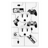 WIRESTER Duplex Outlet Cover Wall Plate/Switch Plate - Black Game