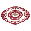 sourcing map Retro Lace Placemat 12x16-in Oval Embroidered Table Place