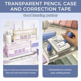 4 Pcs Multicolor Double-layer Zipper Mesh Bags - 7.9" Clear Makeup Brush Bags & Travel Organizers, Portable Cosmetic Pencil Case for Stationery, Lipstick, Earphone, Keys (Nylon Zippered Mesh Bags)