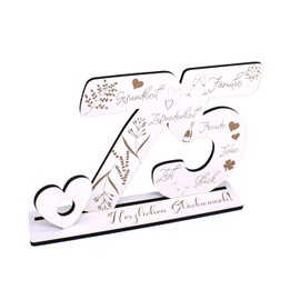 Decorative Stand 75th Birthday Money Gift Anniversary Table Decoration to Give as a Gift for Money Voucher Crown Jewels Wedding