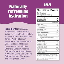Ultima Replenisher Daily Electrolyte Powder Drink Mix – Grape, 30 Servings Canister – Zero Sugar Hydration Powder with 6 Electrolytes & Minerals – Sug