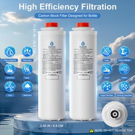 Replacement Compatible with Elkay 51300C1PK, EWF3000, ERF750, 51299C, 55898C Filter, Compatible with Ezh2o Filter Replacement Bottle Stations, 3000 Gallon, No Chi (Big,1)