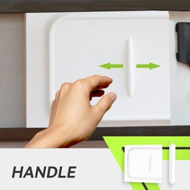 RVMATE Screen Door Slide with Slide Stop, 12" Panel for RV, Trailer, Camper, Motor Home, White