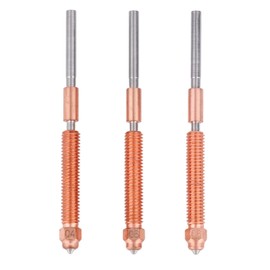 BOXOB 3pcs Nozzle for Creality K2 Plus, Chrome Zirconium Copper & Hardened Steel K2 Plus Unicorn Nozzle Replacement Parts Suitable for Creality Hi Combo Combination 3D Printer (0.4mm, 0.6mm, 0.8mm)