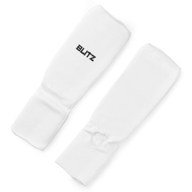 Blitz Elastic Shin & Instep Pads - White - Medium