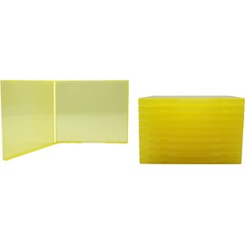 (10) Transparent Fluorescent Yellow Colored CD Empty Replacement Jewel Boxes - #CDBS10TY