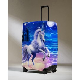 Unicorn Suitcase Cover for Unicorn Lover,Suitcase Cover Protector Elastic Luggage Anti-scratch (B, Small (18-20in))