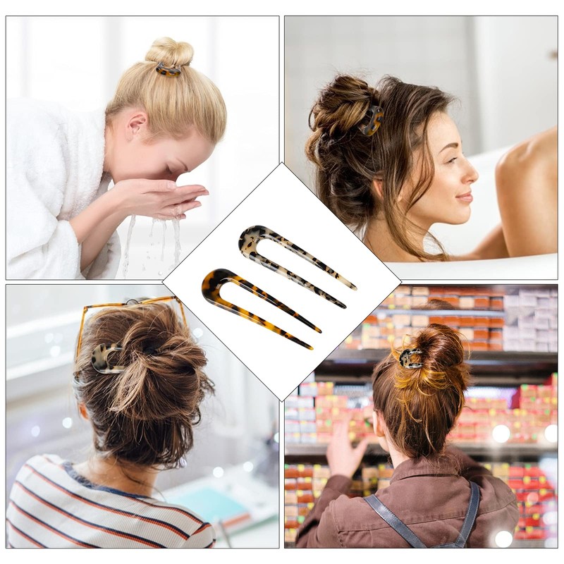 U Förmige Haarnadeln Französische Stil Haargabel Kopfschmuck 2 Zinken Haar