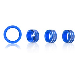 SENSHINE Volume Knob Cover for Subaru Crosstrek 2024 2025 Impreza Accessories 25 Forester 20-24 Legacy Outback 22-23 WRX 24 Ascent Engine Start Stop Outer Ring Rearview Mirror Knob Ring, 4 Pcs (Blue)