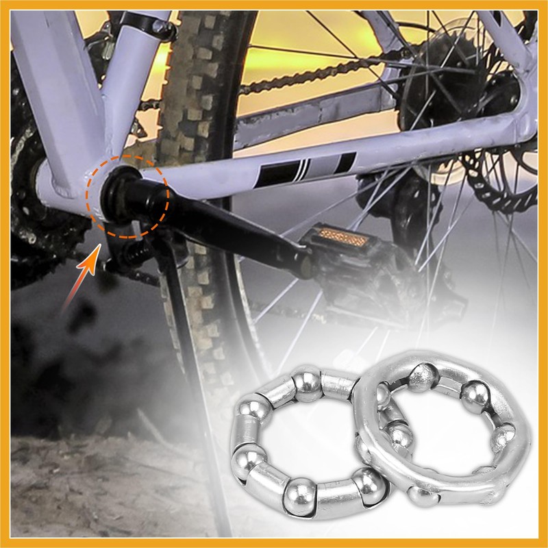 Partuto 2pcs 37.6mm x 7 Bicycle Ball Bearings Crank Wheel