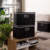 PRANDOM Large Foldable Storage Box with Lid [1-Pack] Fabric Collapsible