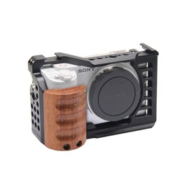 Anntery Camera Cage for Sony ZV-E1 with Cold Shoe Mount 1/4&3/8 Inch Screw Holes Full DSLR Camera Cage Rig-A033