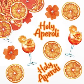 MEJOSER Pack of 100 Aperol Decorative Confetti Confetti Party Table Decoration Orange Flowers Double-Sided Accessories Craft Gift for Summer Birthday Carnival Fancy Dress JGA Wedding Hawaiian Beach