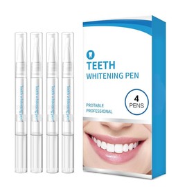 Teeth Whitening Pen (4 Pens), No Sensitivity Whitening Gel Essence for Instant Brightening – Effective Dental Whitener Kit Removes Years of Stains, Gentle Formula for Daily Use at Home or Travel