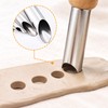 4-Piece Circular Clay Hole Cutter Set with Wooden Handles