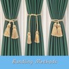 Fenghuangwu Curtain Tiebacks Handmade Decorative Curtain Holdbacks Rope with Tassel