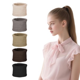 Pack of 10 Thick Cotton Hair Bobbles for Women, Metal-Free, Non-Slip Hair Bobbles, Retractable Elastic Hair Bobbles, Small for Men and Women for Daily Use, Sports (Black) (Coffee)