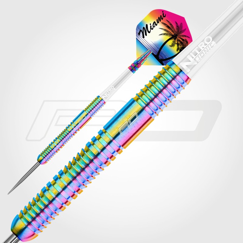 RED DRAGON Miami 24 Gram Professional Tungsten Darts Set with