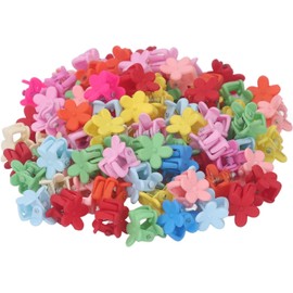 Sonew 100 Pinzas para el Pelo de Flores, Mini Pinzas Lindas de Colores Surtidos, Accesorios para el Cabello para Niñas y Niños, Mini Accesorios Lindos