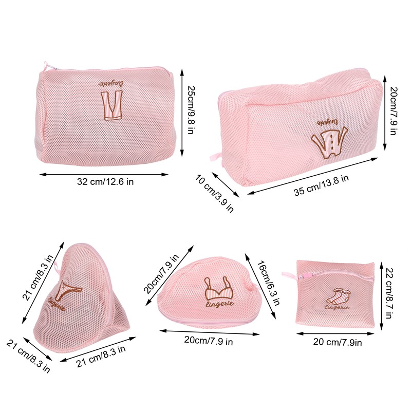 5Pcs/Set Clothing Washing Laundry Net Bag for Bra Underwear Socks