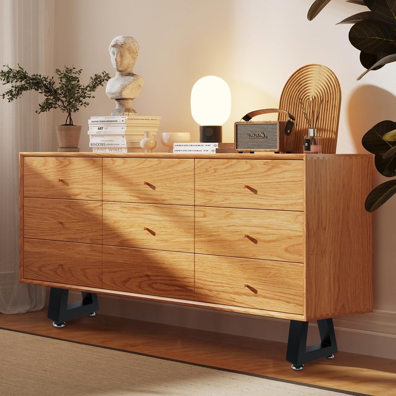 Rioychan 8 Inch Trapezoid Metal Table Legs Black, DIY Furniture