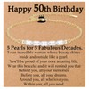 OAVOOK 50th Birthday Gifts for Her Pearl Bracelet for Women