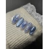 hello.Blue Veil [Handmade Nail Tips] - Coffin Egg / hello.블루베일[수제네일팁]