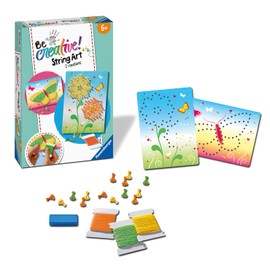 Ravensburger 18241 BeCreative String Arti Butterflies Creative Thread Pictures with Butterfly and Flowers, for Children from 6 Years