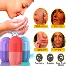 ARSA - Rodillo de hielo para cara, ojos, masaje corporal. Terapia natural de frío para eliminar la hinchazón, las ojeras, las arrugas. Promueve la cir