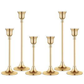 BEZURA Candlestick Holders,Taper Candle Holder for Candlesticks Gold Brass Vintage Candle Stick Candle Holder Candelabra Candle Holder for Fireplace Party Dining Home