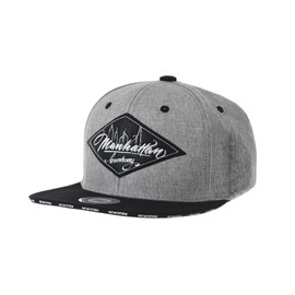 Whimoons TR2934 Hat, 100% Cotton, Straight Cap with Manhattan Logo, Adjustable Size, gray