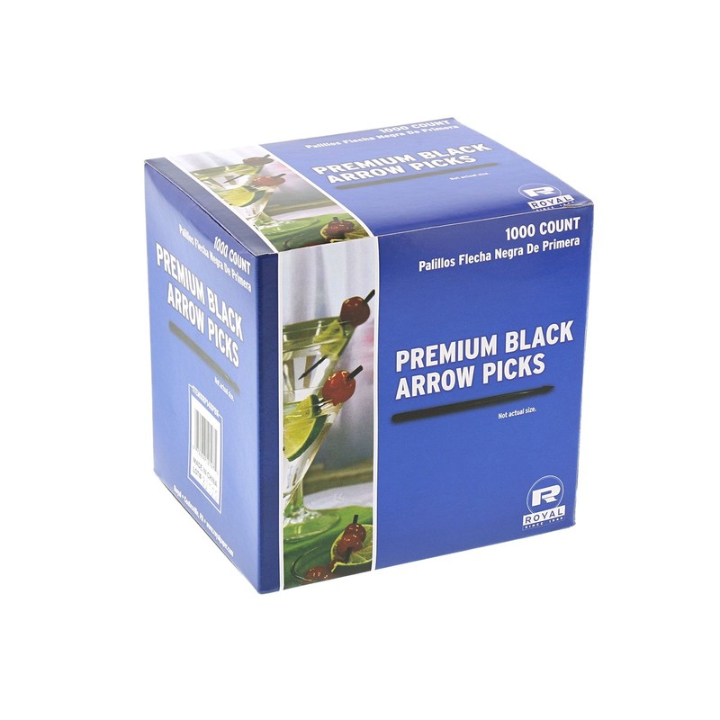 Royal Premium Black Plastic Arrow Picks, Package of 1000