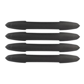 4PCS Bumper Guard Strip Carbon Fiber Pattern Textured 43cm Length Scratch Protection Bumper Trim Universal for Car