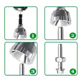 Deburring External Chamfer Tool, with Sharp Tungsten Carbide Blades, Fast Hex Shank Deburr Drill Bit, External Burr Removal for Metal Rod Bolt Pipe 3D Printing PVC in 1/8" to 3/4" Diameter (3~19mm)