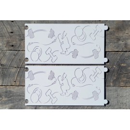 GROOVY PATTERNS Longarm Quilting Groovy Pattern Boards set of 2 CrossFit Exercise Weights Design