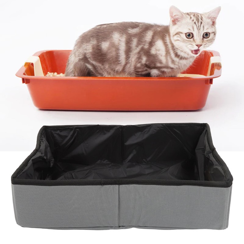 Collapsible Cat Litter Box Cloth Waterproof Outdoor Portable Cat Litter
